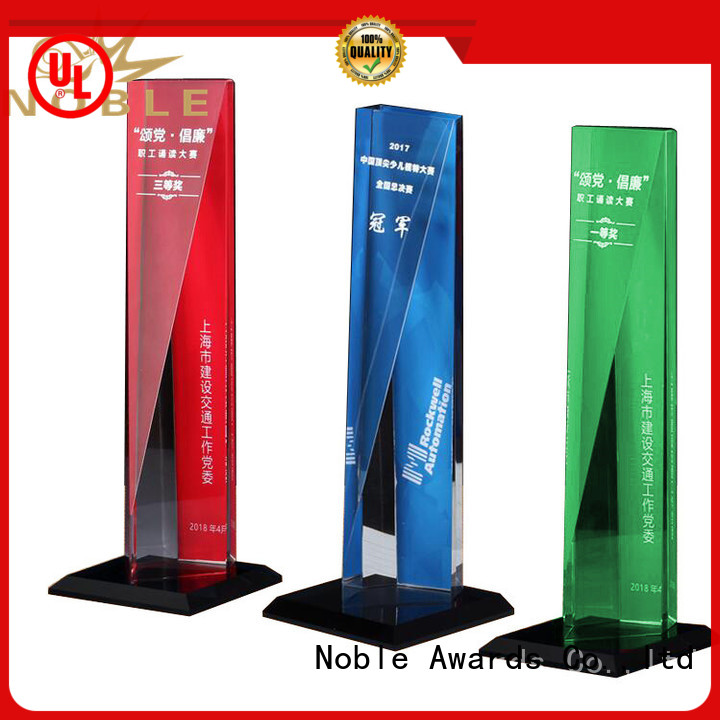 Noble Awards solid mesh Blank Crystal Trophy ODM For Sport games
