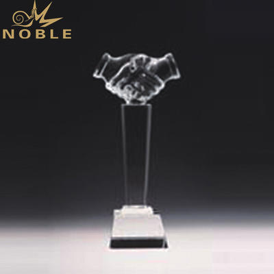 Shake Hands Crystal Trophy Business Award