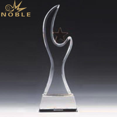 Manufacturer Star Shape Crystal Award Trophy