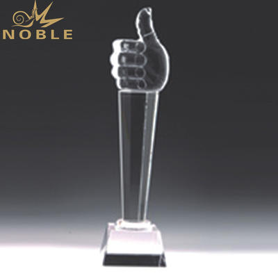 Wholesale Cheap Promotion K9 Material Crystal Thumb Trophy