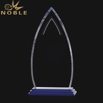 Customize Shield Crystal Trophy Award With Base