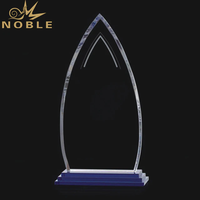 Customize Shield Crystal Trophy Award With Base