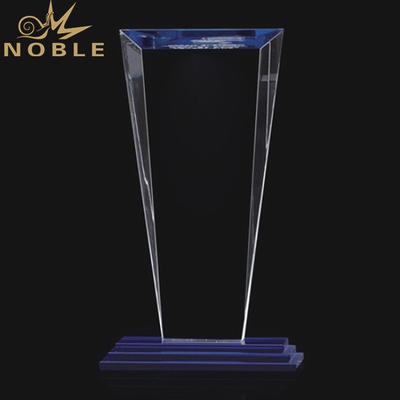 Wholesale Promotion Clear Optical Blank Shield Crystal Awards Crystal Trophy With Base For Rewards