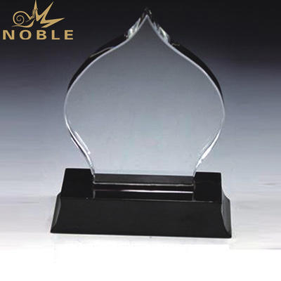 Custom Personalize Engraved Blank Crystal Award With Black Base