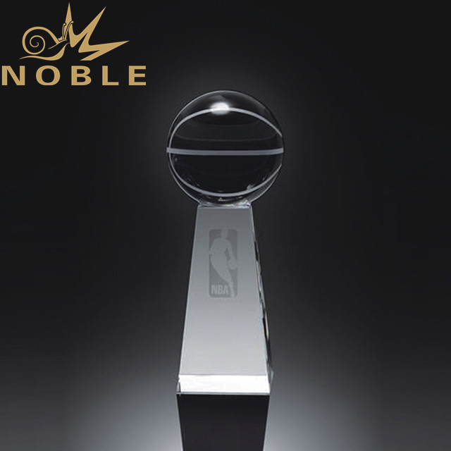 Custom Crystal basketball trophy