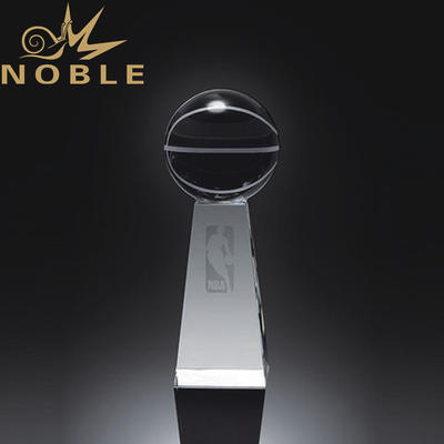 Custom Crystal basketball trophy
