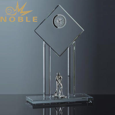 custom crystal golf sports trophy