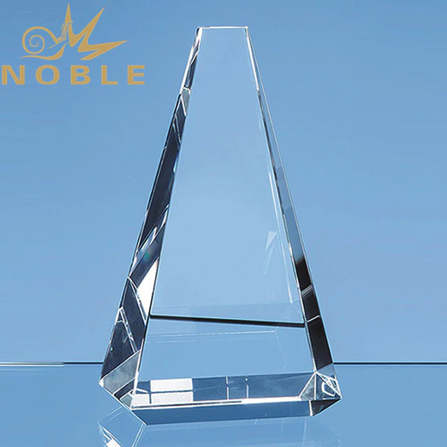Custom engraving blank crystal pyramid trophy