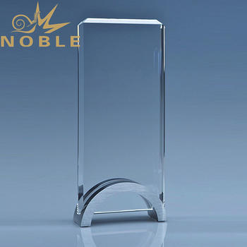 High quality new design crystal blank plaque with metal base