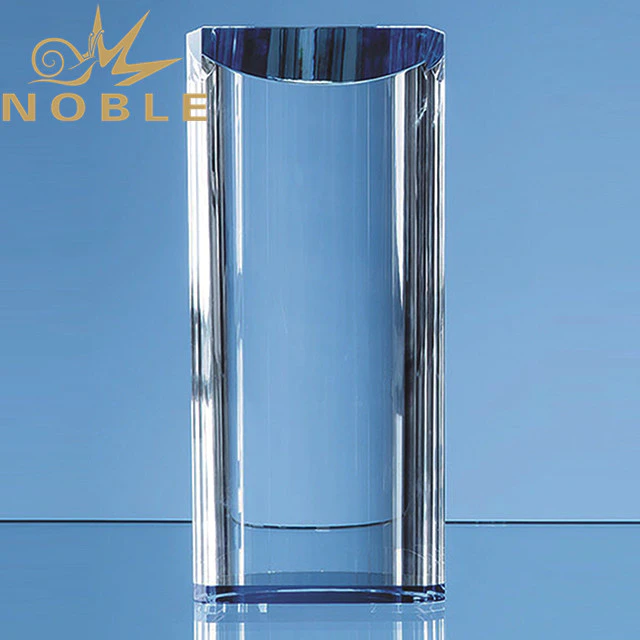 Custom engraving crystal column trophy