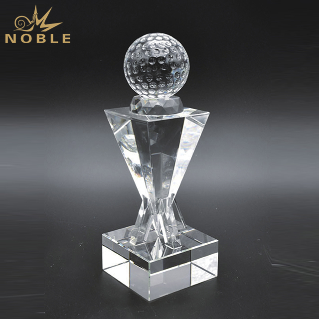 Customized Crystal Golf Trophy For Sports Souvenir
