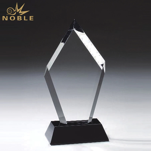 High Quality Blank Crystal Trophy On Black Base