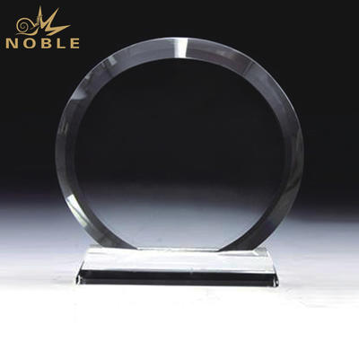 Cheap Customized Round Crystal Trophy For Engraving