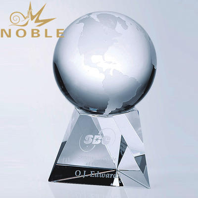 Custom Crystal Globe Trophy for sale