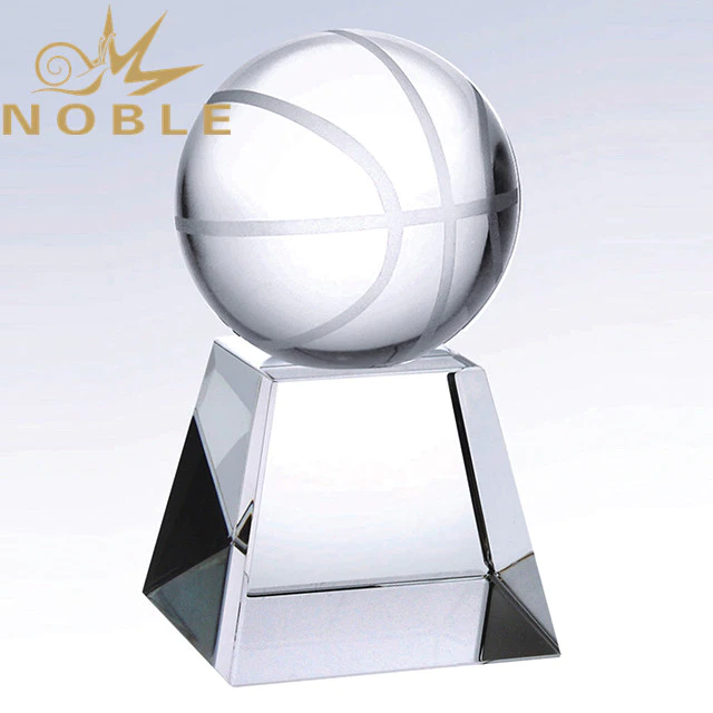 Custom Engraving Crystal Basketball Trophy