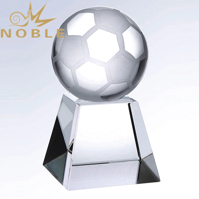 Noble High Quality Crystal Soccer Trophy