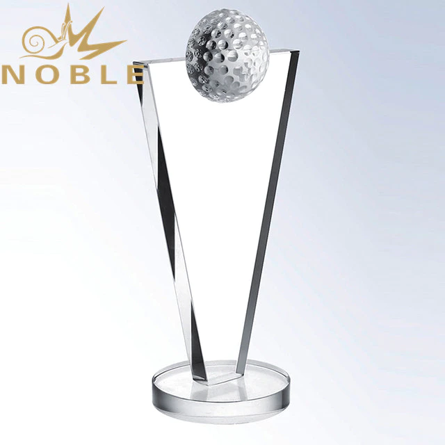 New Design Crystal Golf Plaque with Free Engraving