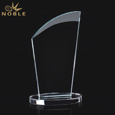 Hot Sale Customized Logo Crystal Trophy On Circle Base