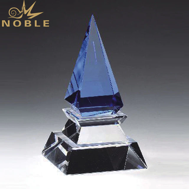 Custom K9 Crystal Pyramid Trophy