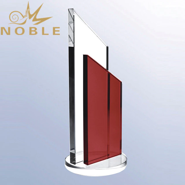 Noble High Quality Blank Crystal Plaque Award with Red Crystal