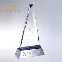 Excellent Design Free Engraving Crystal Plaque Award with Metal Base