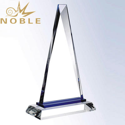 Free Engraving New Design Crystal Pyramid Plaque Award