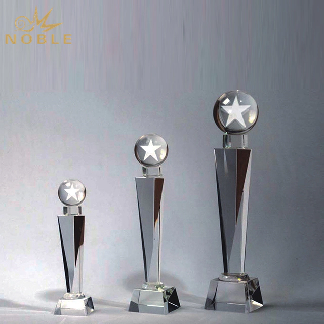 Unique Design Top Star Crystal Trophy