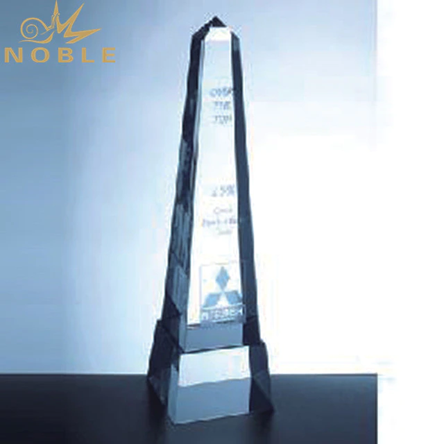 High Specification Blank Crystal Tower Shape Award Trophy