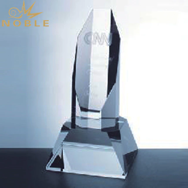 Custom Optical Award Crystal Curve Trophy