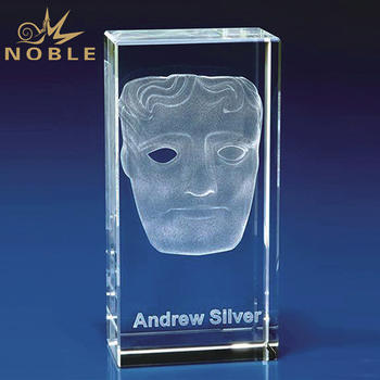 Straight Crystal Cube With 3D Engraving Logo
