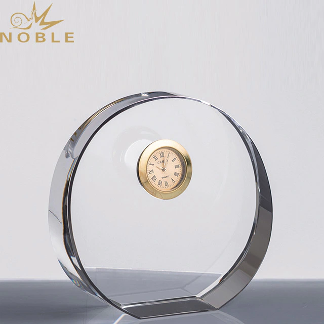 2019 Noble Custom Clock Crystal Award Souvenir Manufacturer in China
