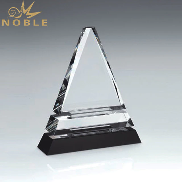 Wholesale Cheap Custom Triangle Transparent Blank Crystal Trophy
