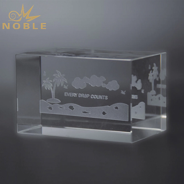 High Quality Customized Crystal Cube With Engraving