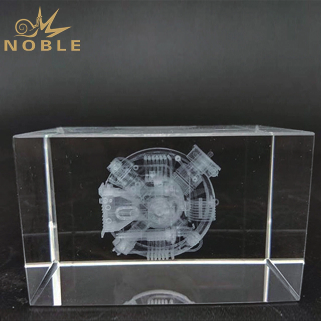 Customized 3D Laser Engraved Crystal Cube