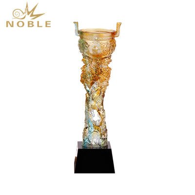 New Customize Business Gift Liuli Human Crystal Religious Trophy