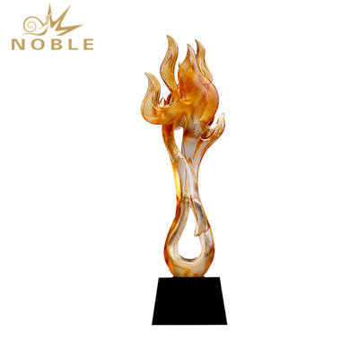 High-grade Exquisite Liuli Trophies and Awards with Laser logo