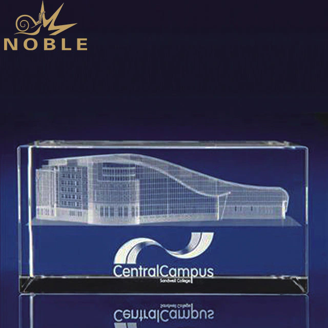 2019 Noble Custom 3D Laser Engraved Crystal Cube Trophy