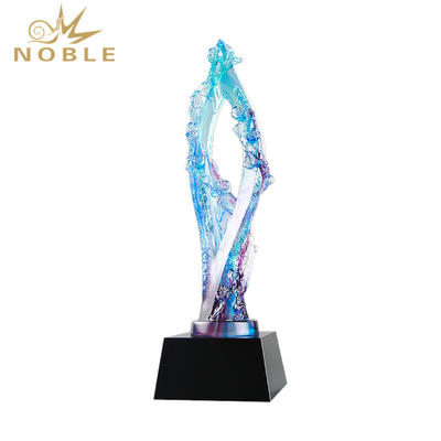 Various Custom Shape Colored Glaze Liuli Trophy Annual Award