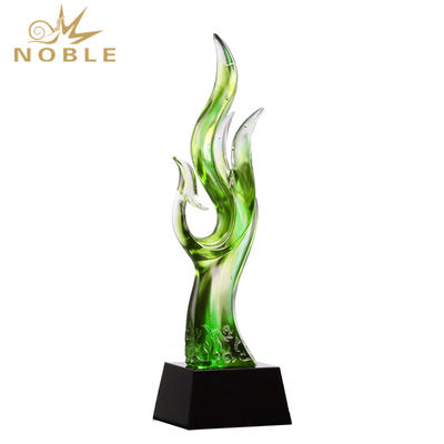 Luxury Customize Engraving Unique Liuli Music Trophy Award For Souvenir