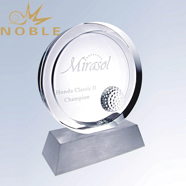Custom sports crystal golf award