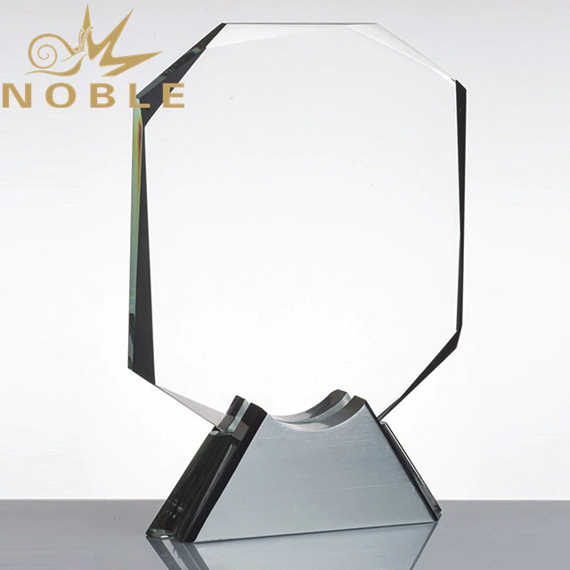 Custom square crystal palque trophy