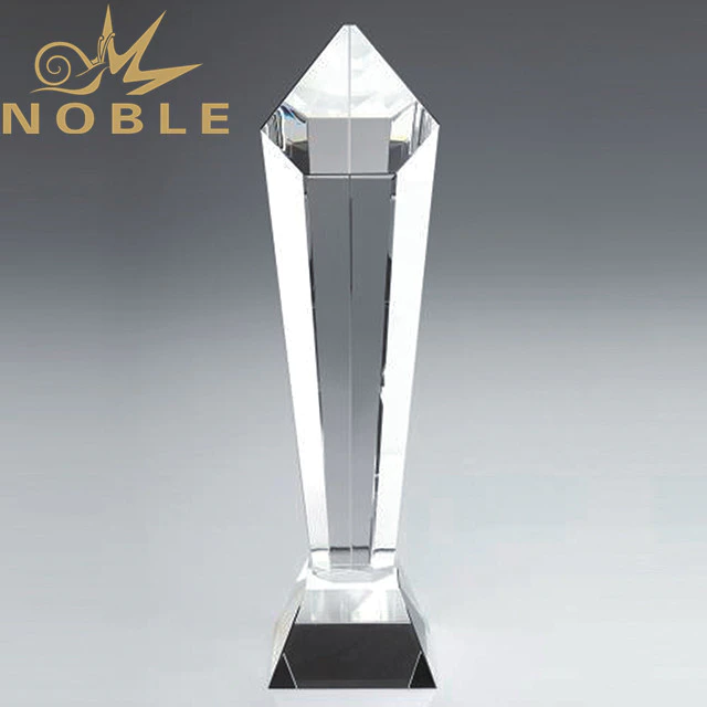 Custom design corporate crystal trophy