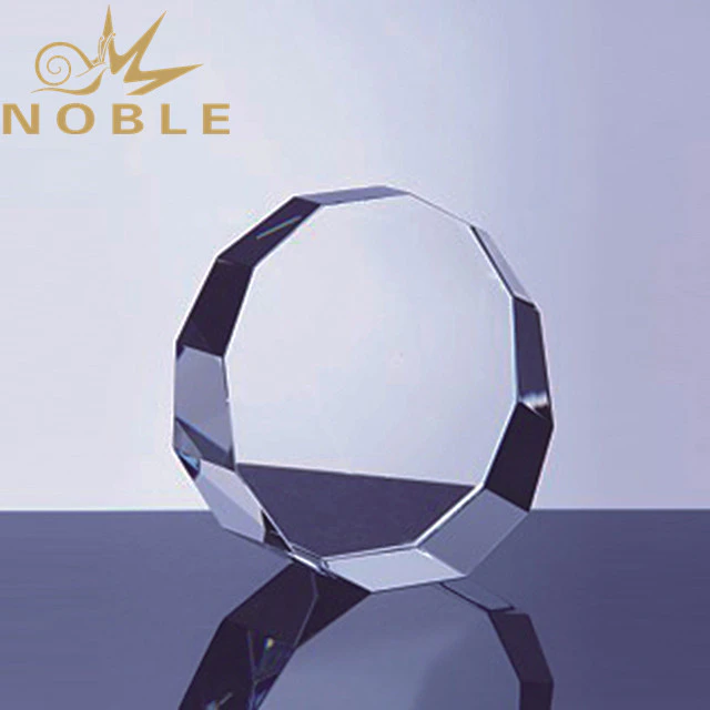 Noble high quality blank crystal round award