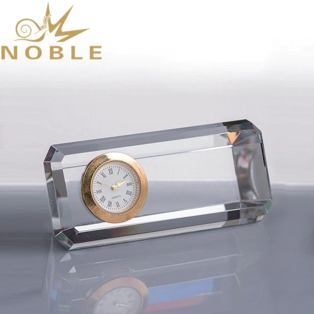 Noble high quality souvenir gift crystal clock