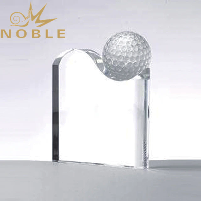 Free engraving custom sports crystal golf trophy