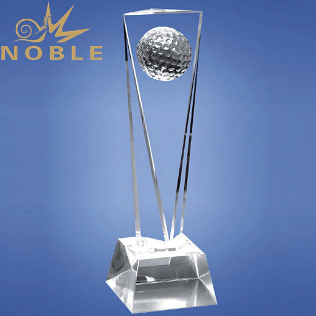 Best selling clear crystal golf trophy