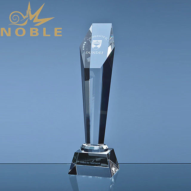 Custom engraving crystal tower award