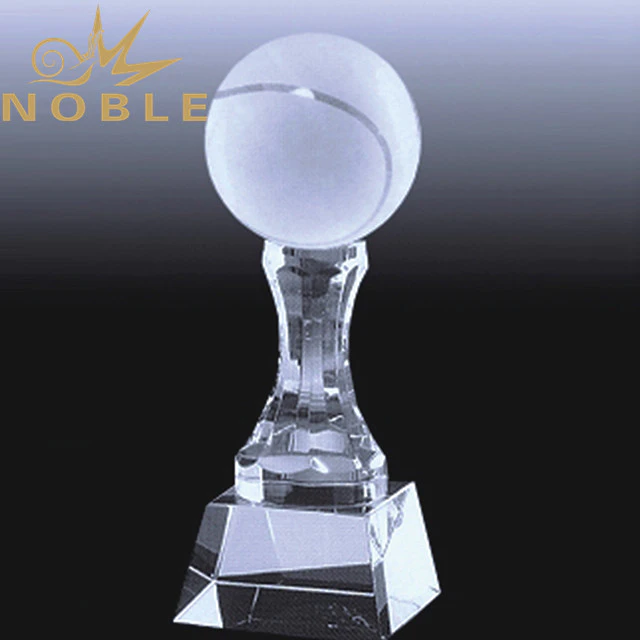Noble custom sports crystal tennis trophy