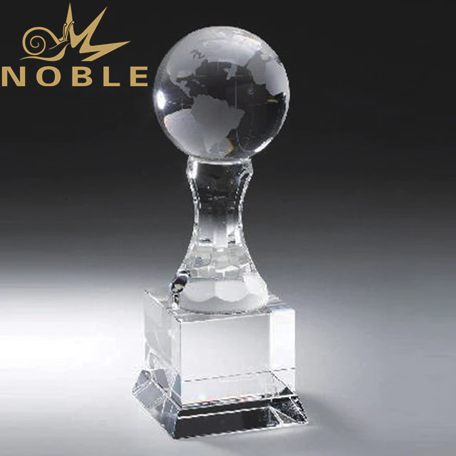 Customized crystal globe trophy wholesale