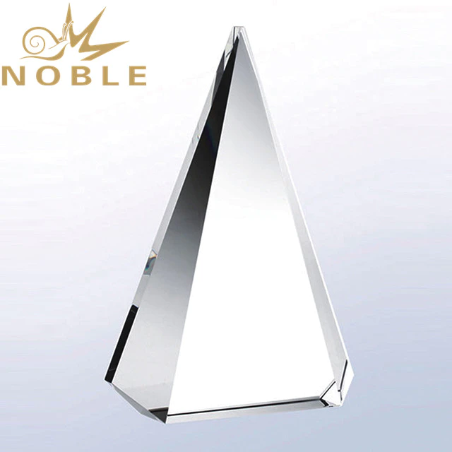 Noble high quality free engraving blank crystal pyramid award